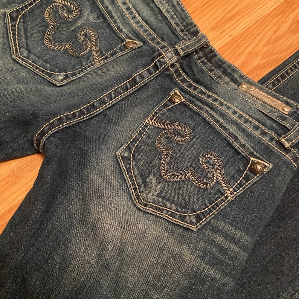Express Rerock lightly distressed bootcut Jeans - Picture 3 of 5